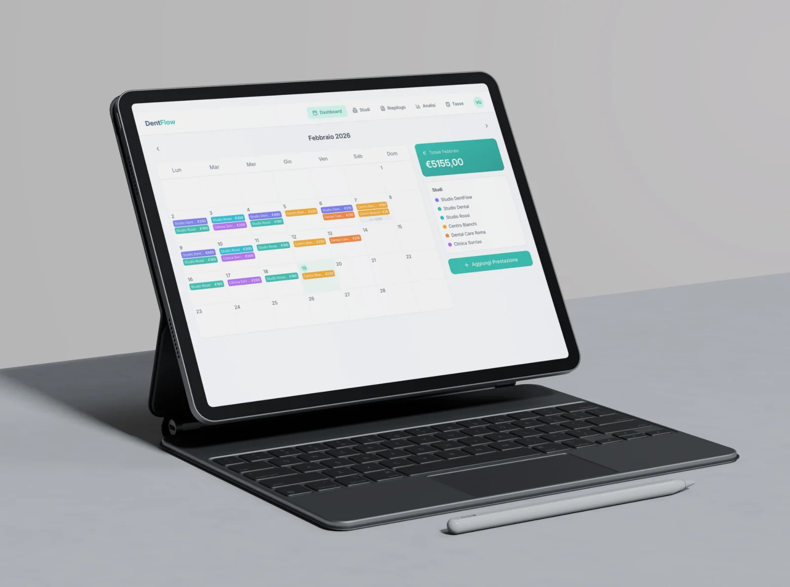 DentFlow — Dashboard su iPad