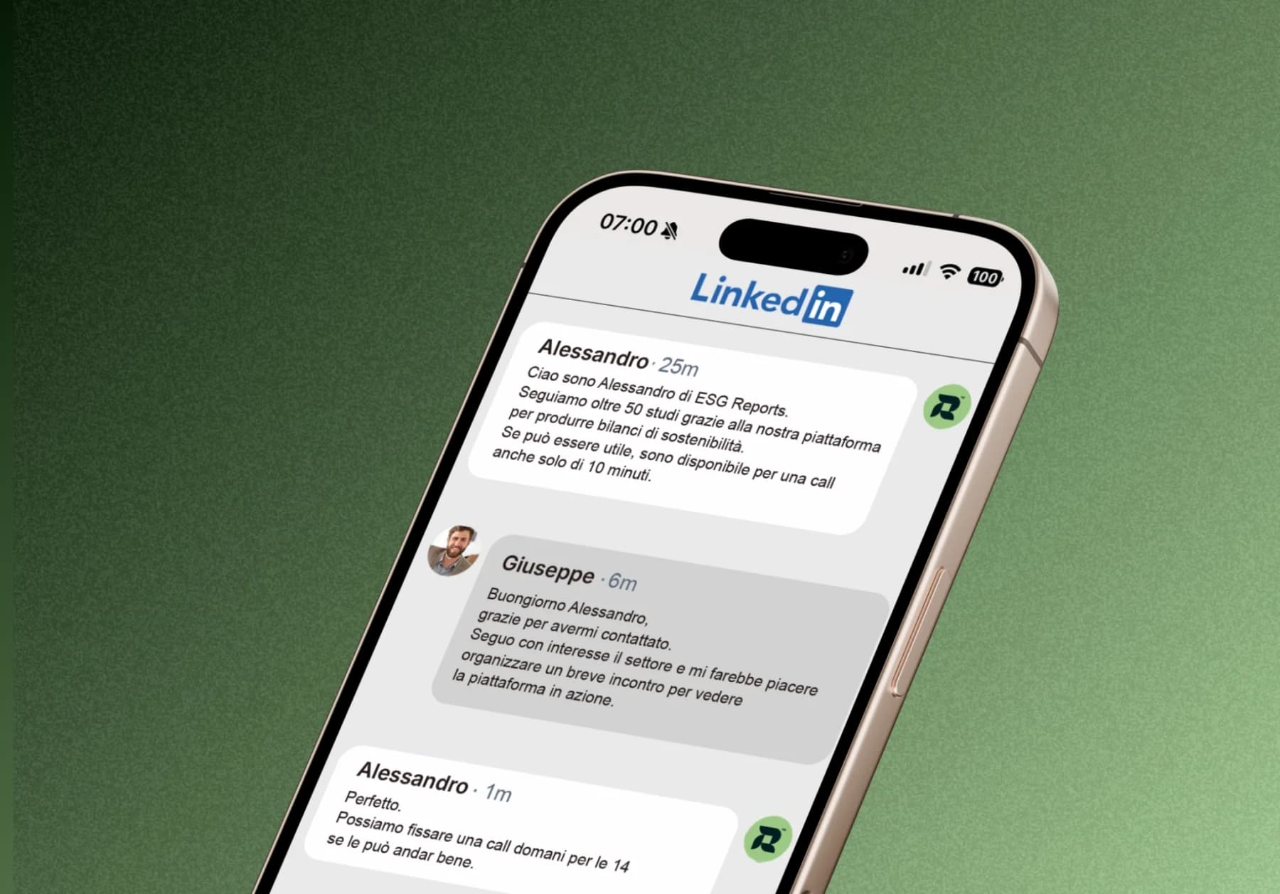 ESG Reports — Conversazione LinkedIn AI Agent